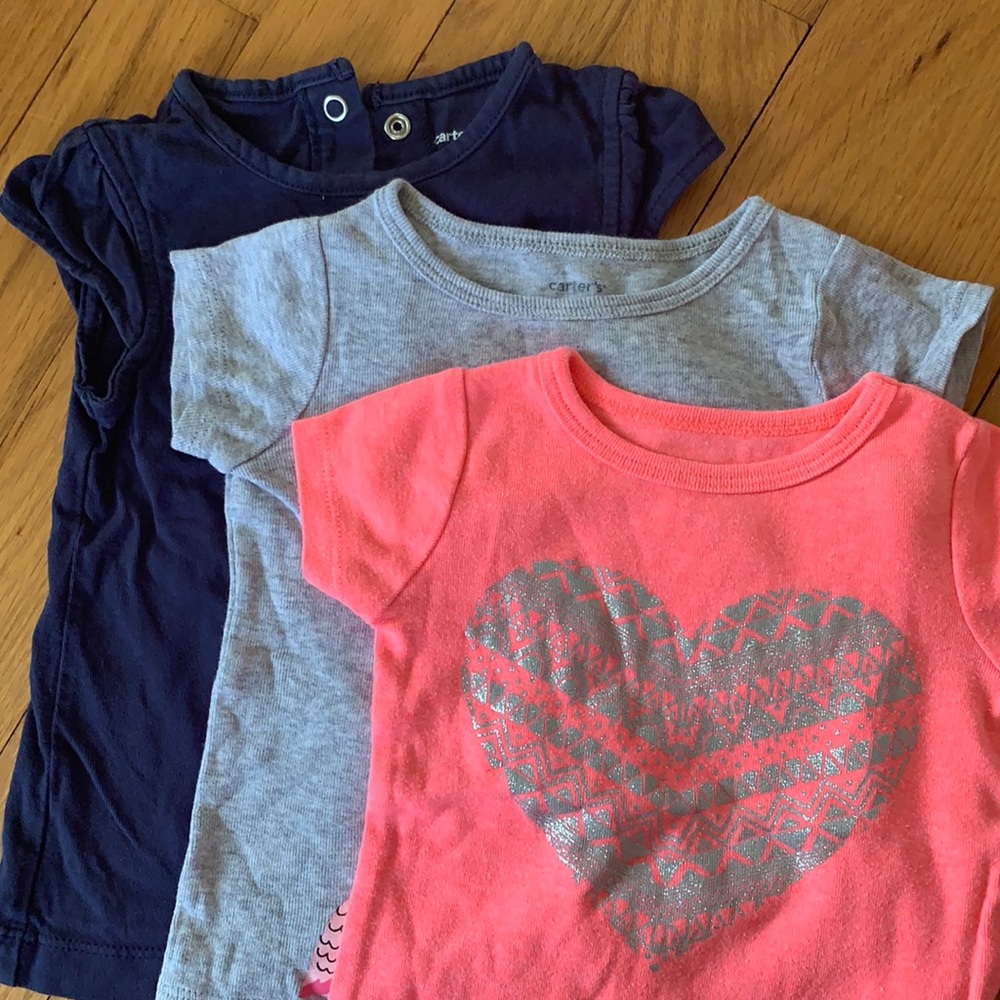 Collection of 9mo cotton short sleeve shirts